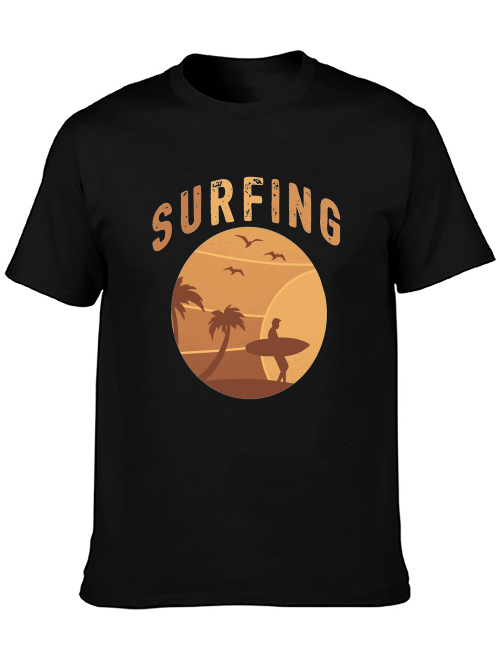 Surfing Beach T-Shirt - Retro Style