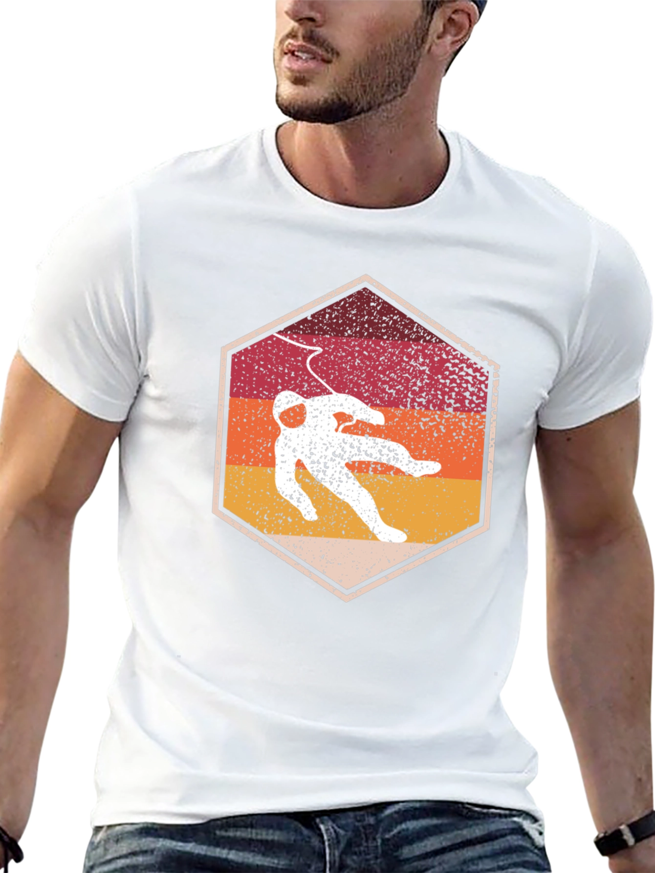 Retro Spaceman Graphic T-Shirt