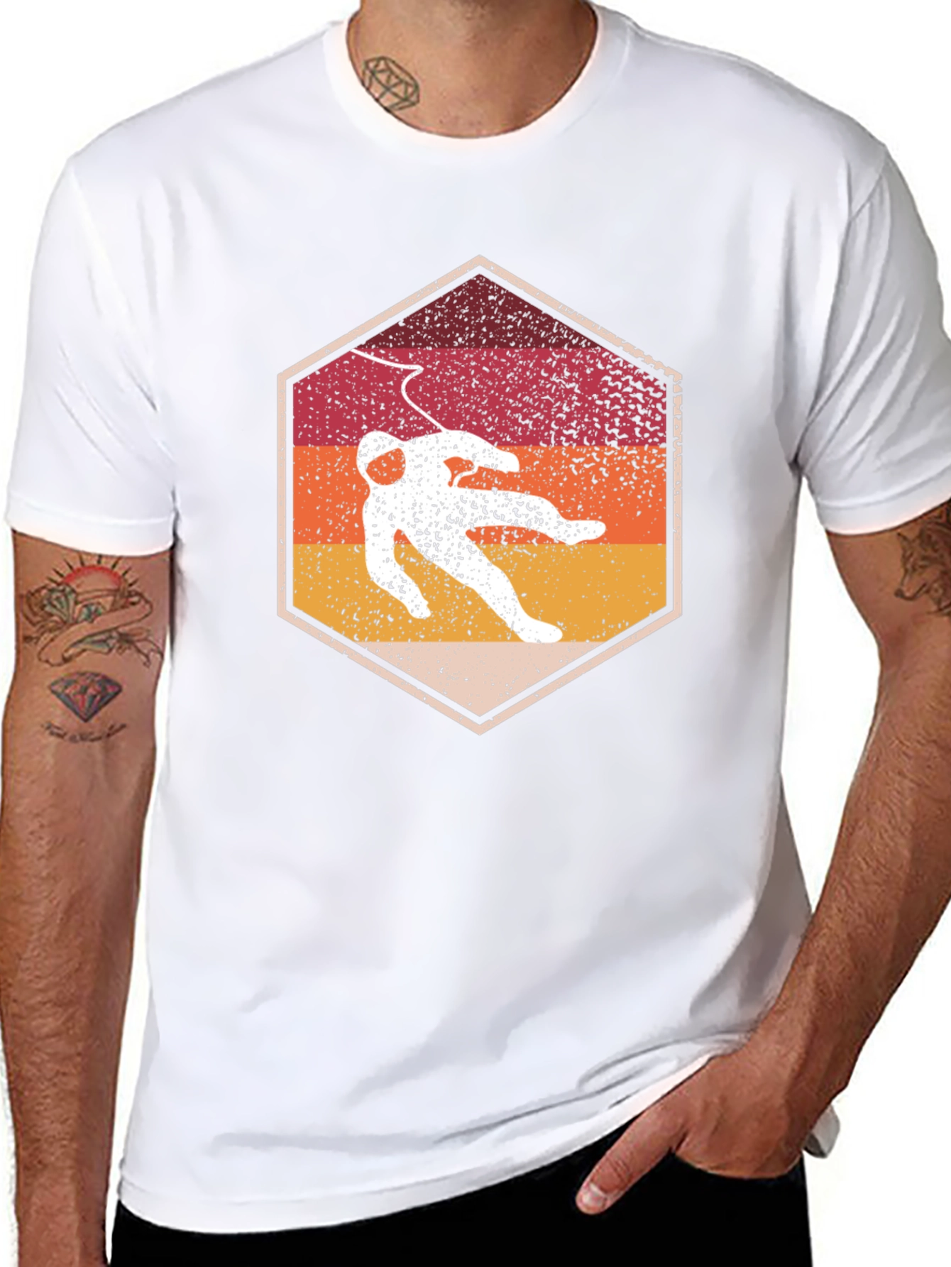 Retro Spaceman Graphic T-Shirt