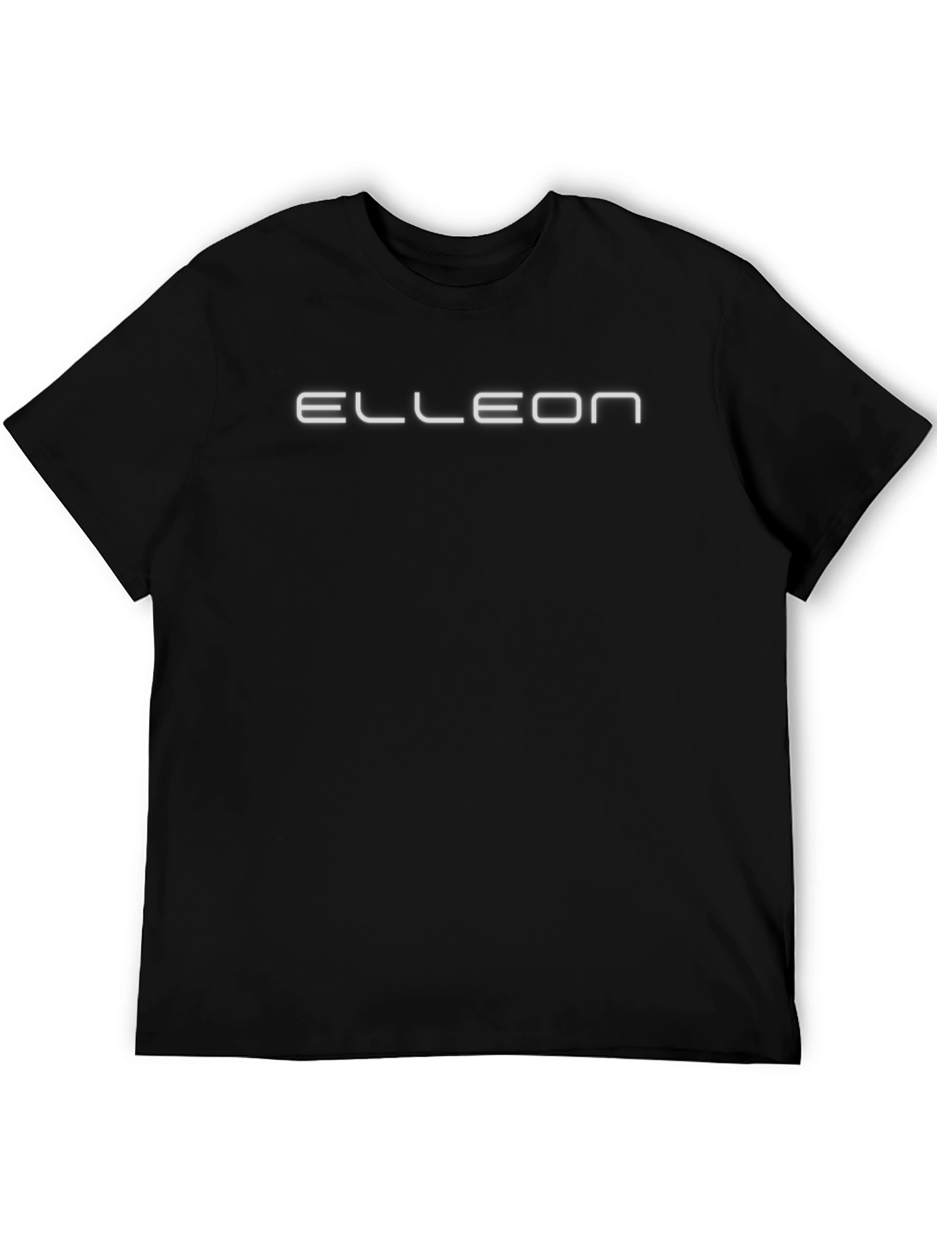 Elleon Black Graphic Tee - Modern Design Casual Style