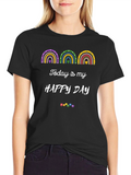 Happy Day Rainbow Graphic Tee