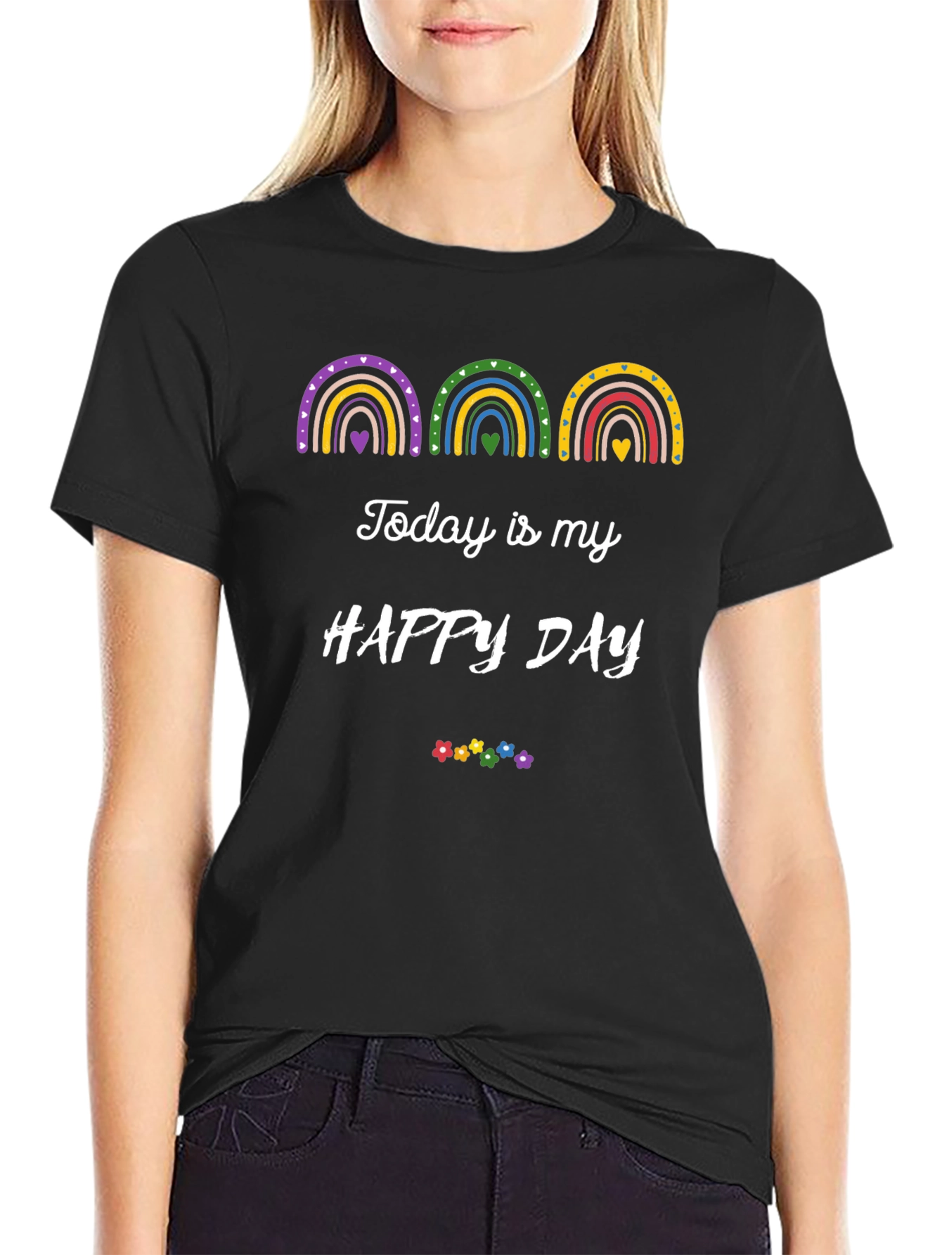 Happy Day Rainbow Graphic Tee