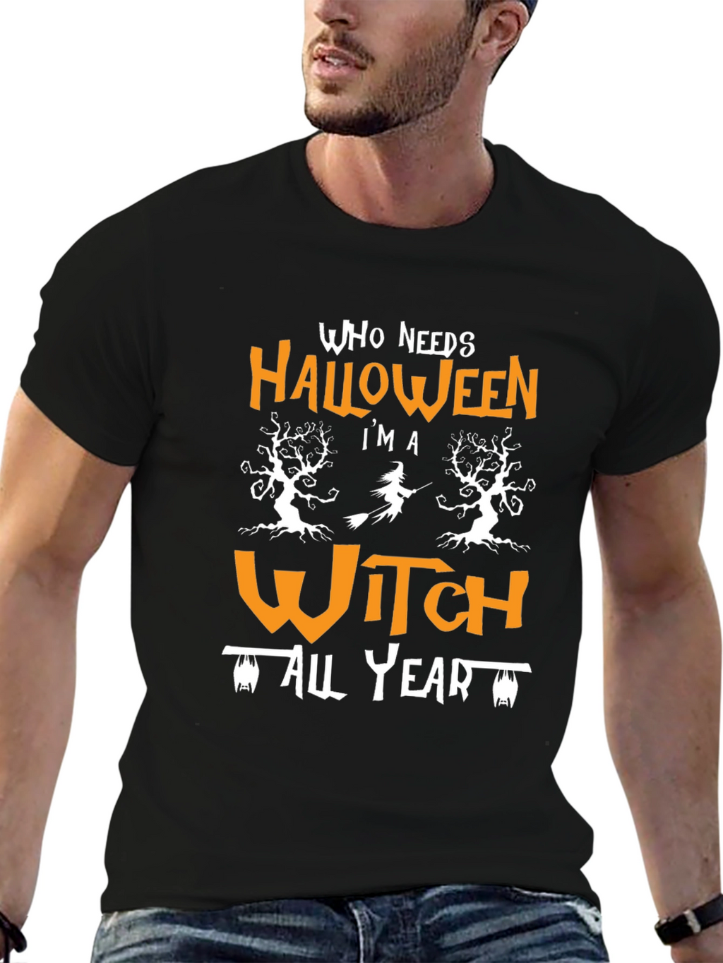 Halloween Witch Graphic Tee - Unisex Holiday Shirt