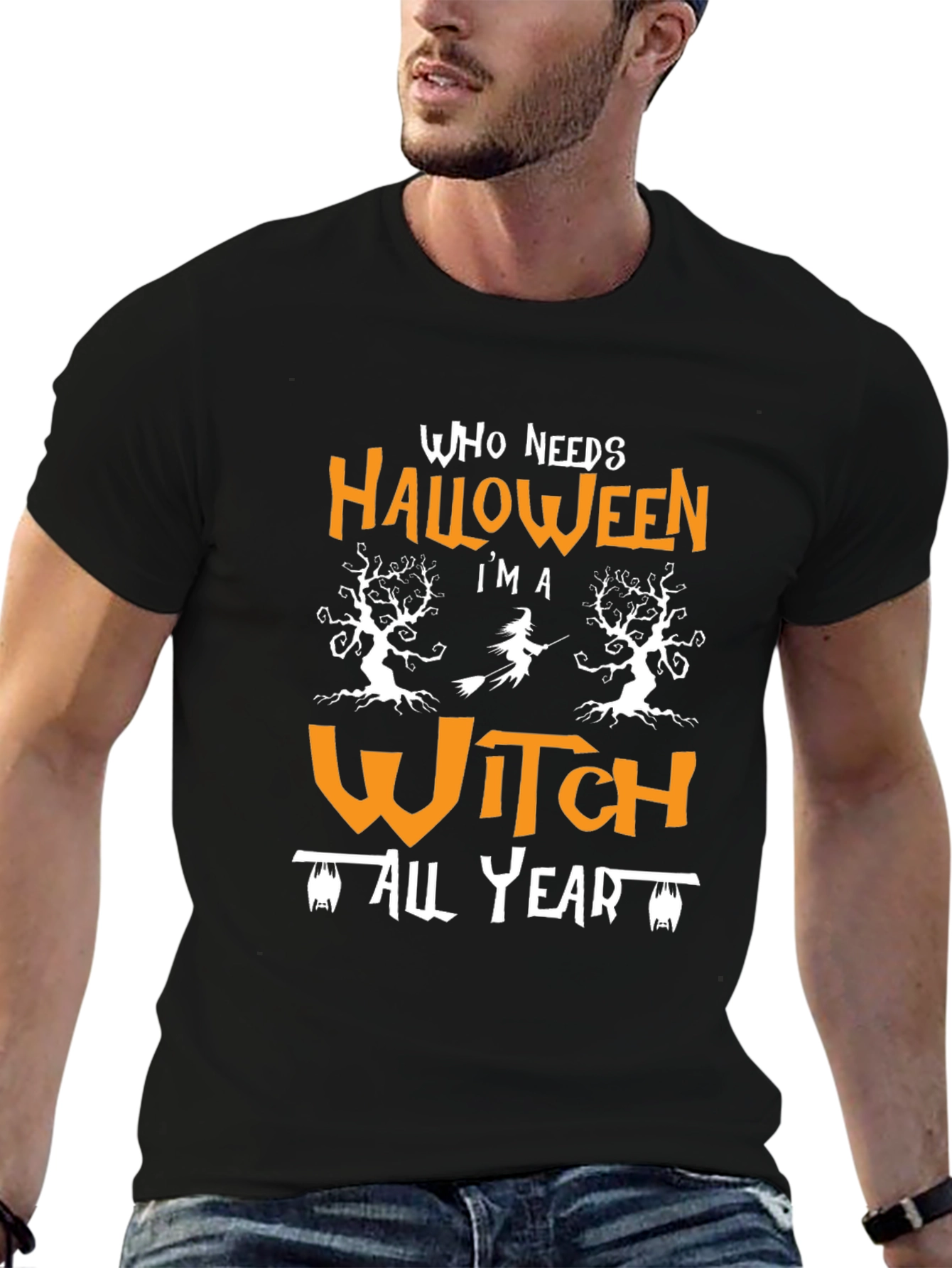 Halloween Witch Graphic Tee - Unisex Holiday Shirt