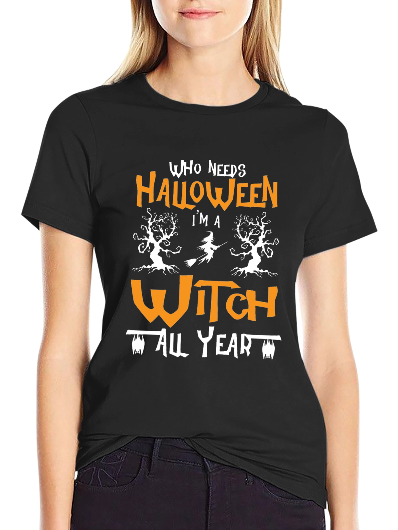Halloween Witch Graphic Tee - Unisex Holiday Shirt