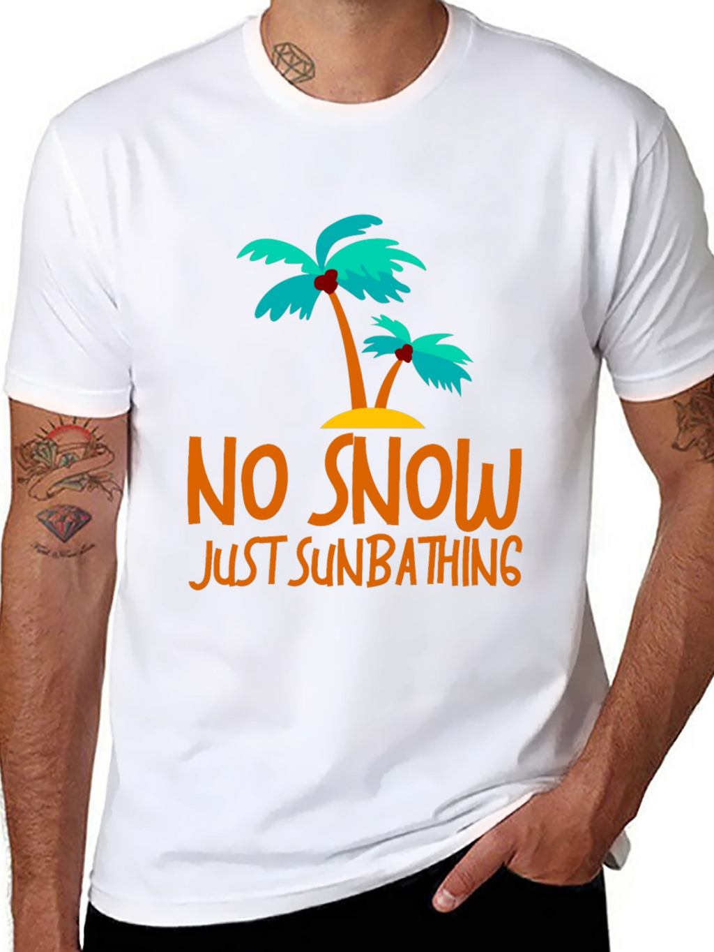 No Snow Just Sunbathing Graphic Tee