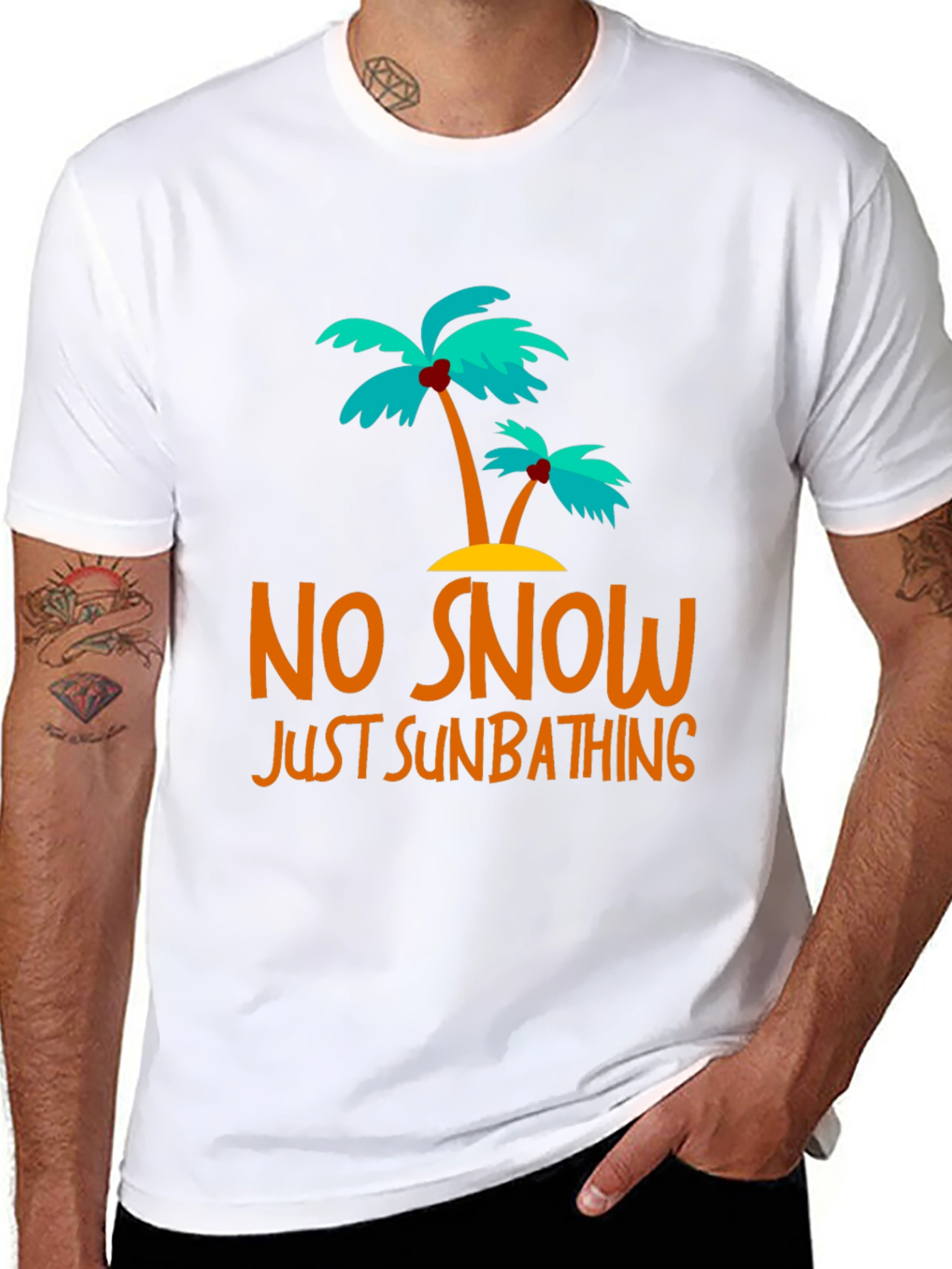 No Snow Just Sunbathing Graphic Tee
