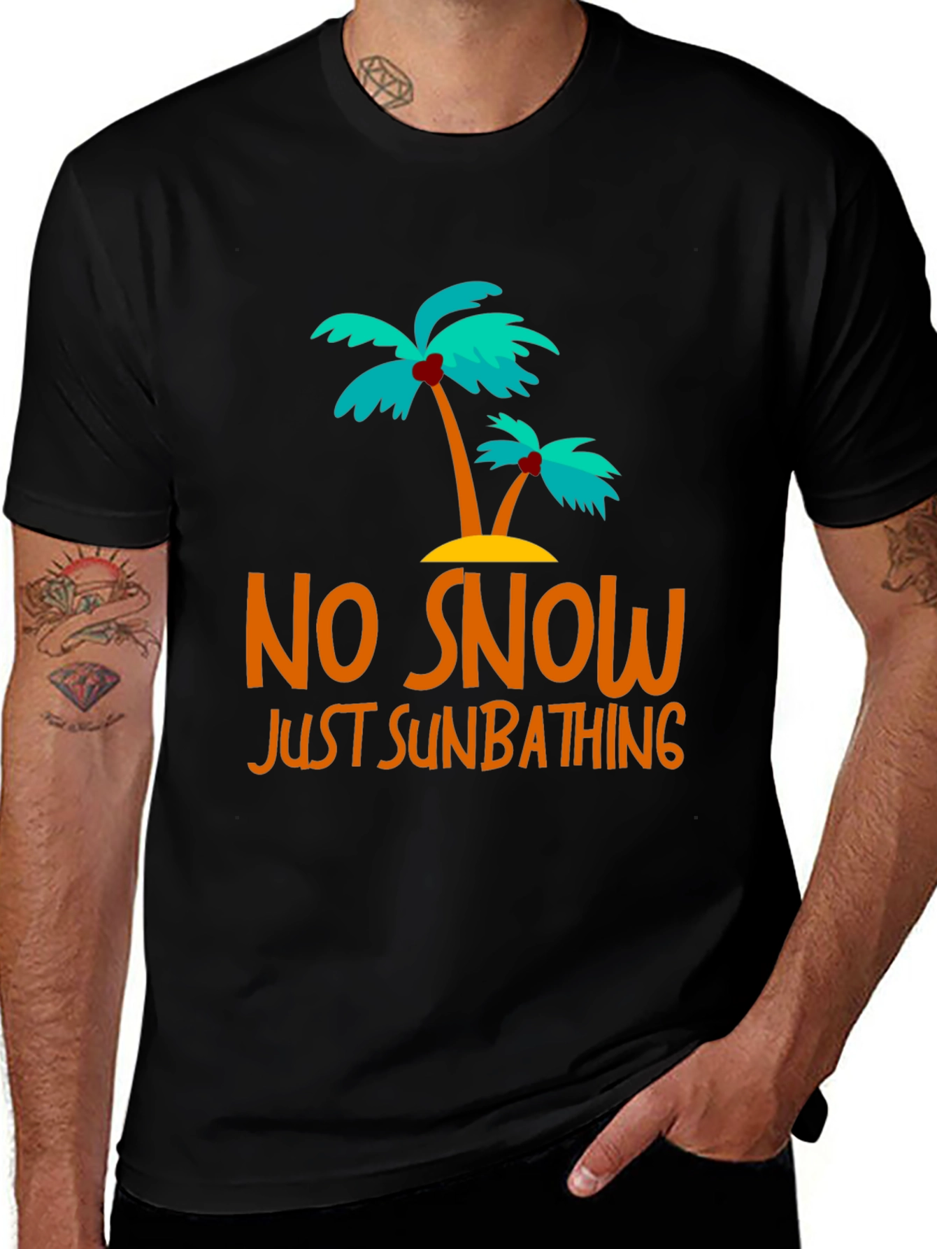 No Snow Just Sunbathing Graphic Tee