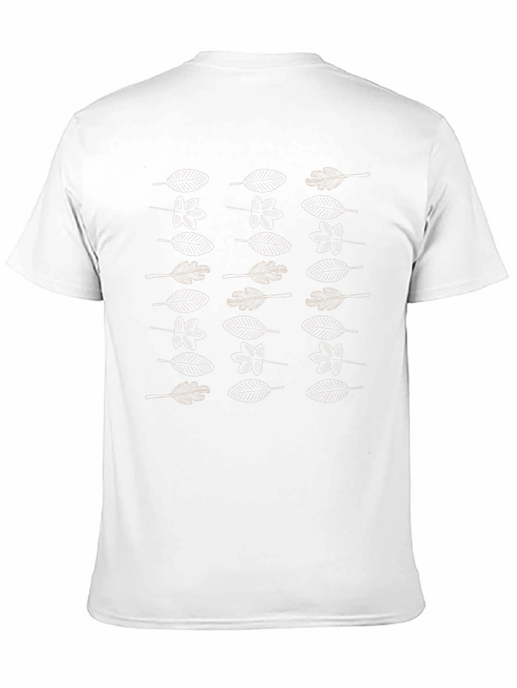 Stylish Black Tee with Leaf Pattern