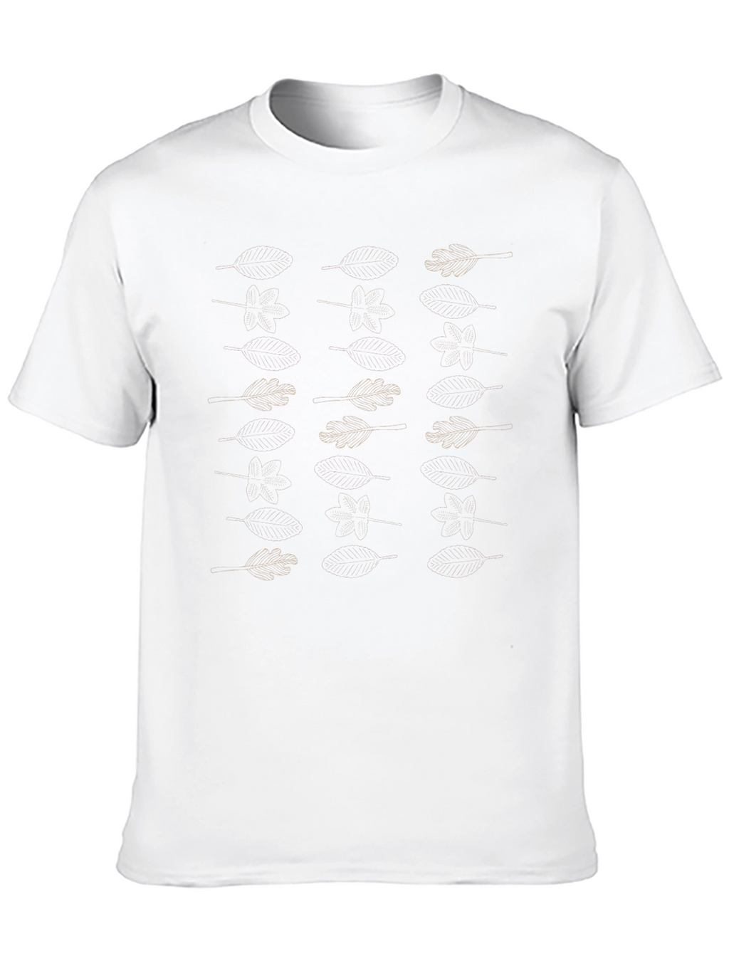 Stylish Black Tee with Leaf Pattern