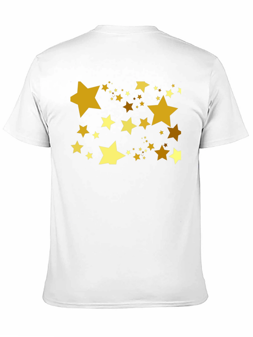 Golden Stars Black T-Shirt - Celestial Style