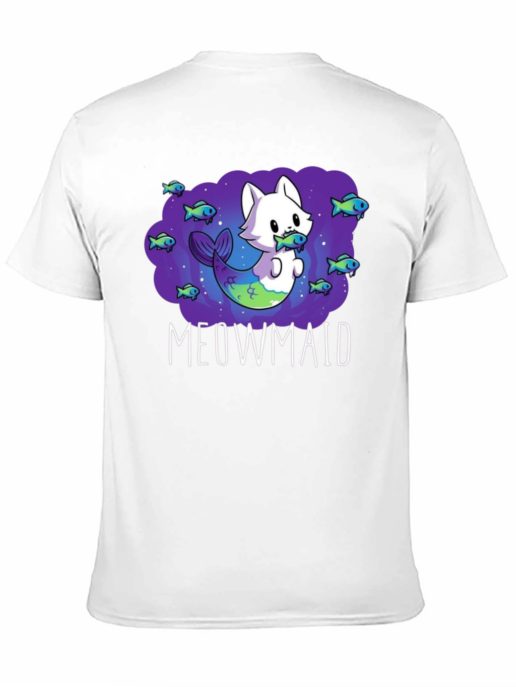 Meowmaid Graphic T-Shirt - Cute Cat Mermaid Design
