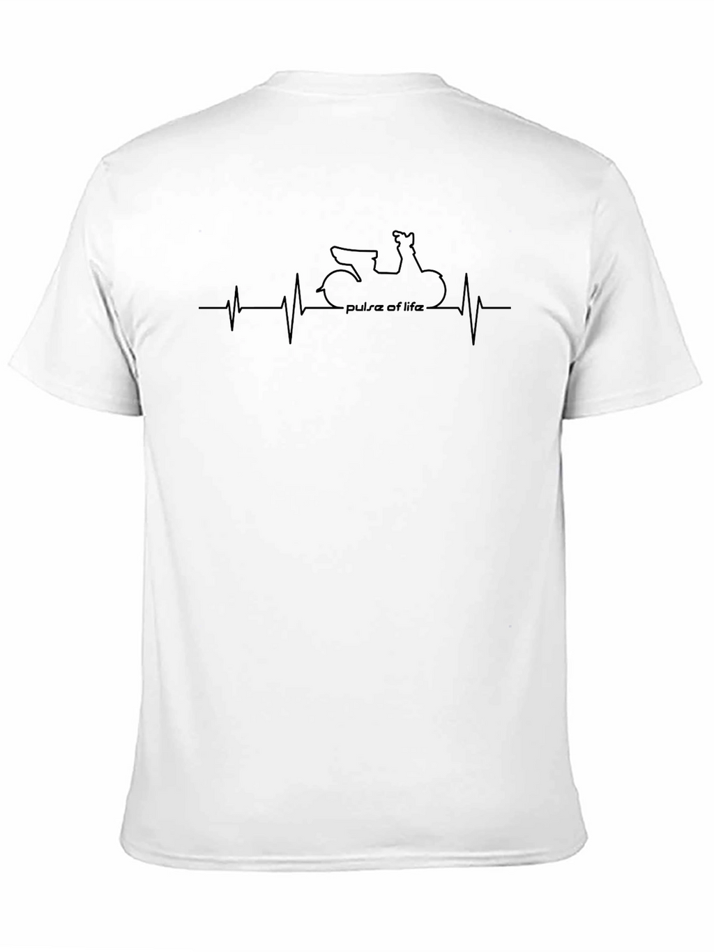 Pulse of Life Motorcycle Graphic Tee - Black