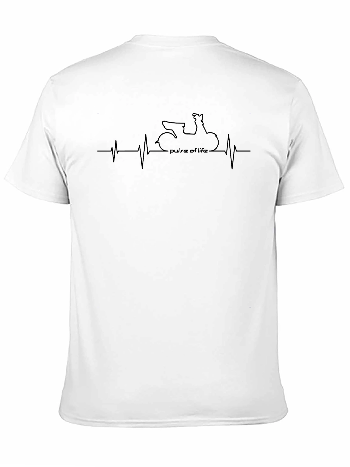 Pulse of Life Motorcycle Graphic Tee - Black