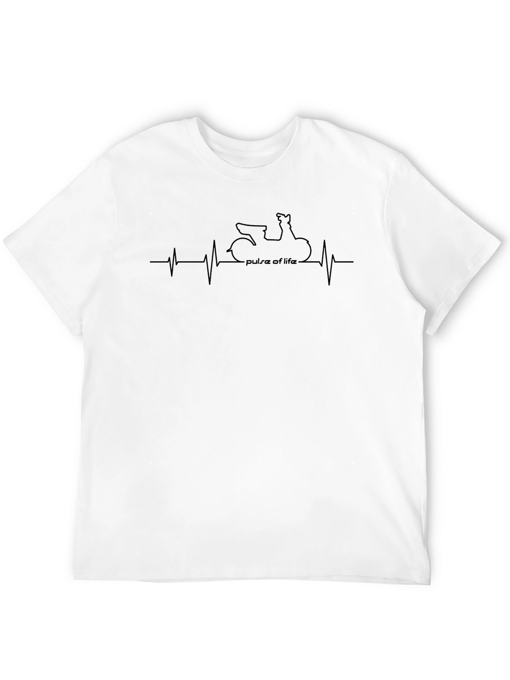 Pulse of Life Motorcycle Graphic Tee - Black