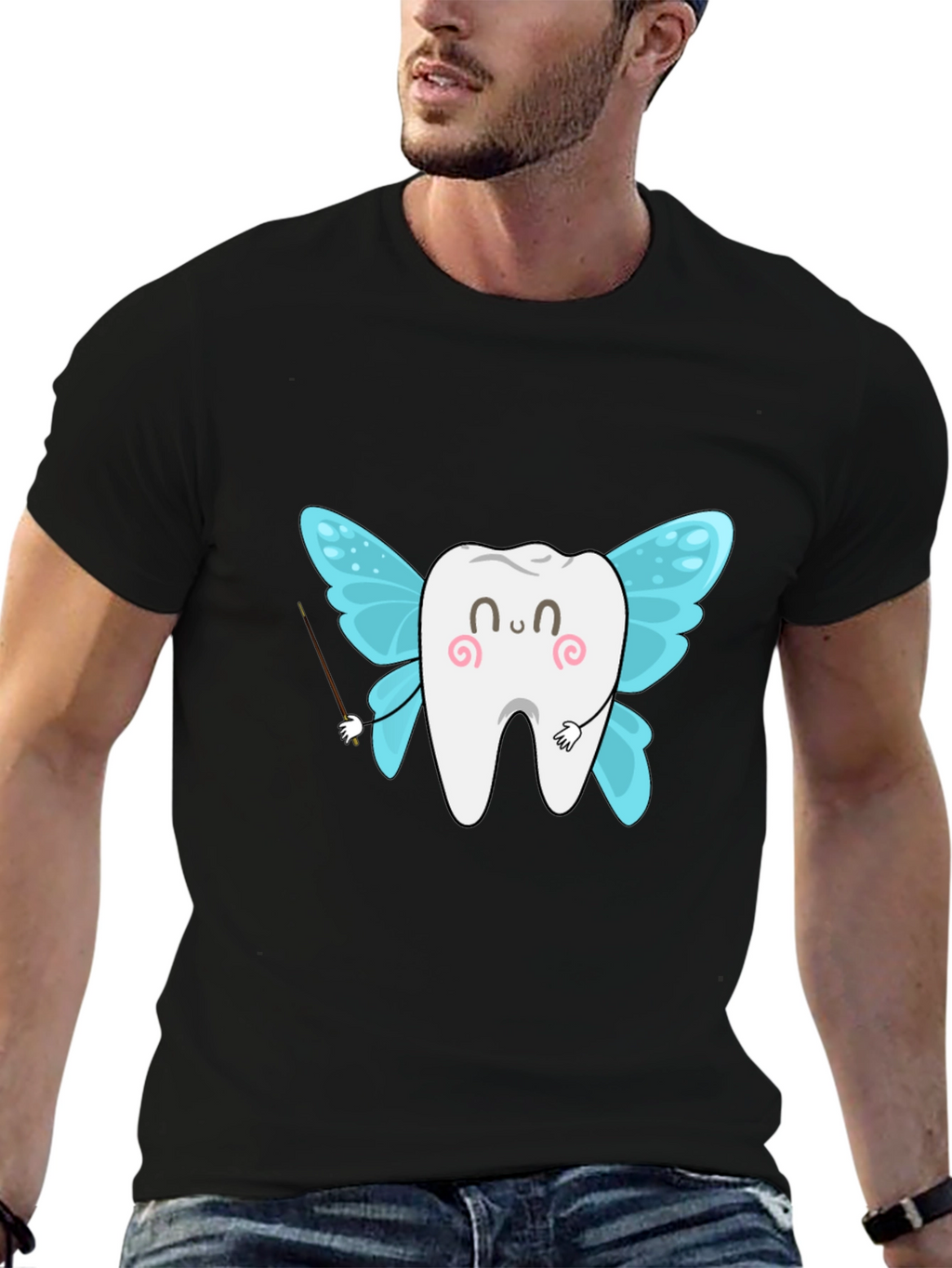 Tooth Fairy Graphic T-Shirt - Black Cotton Tee