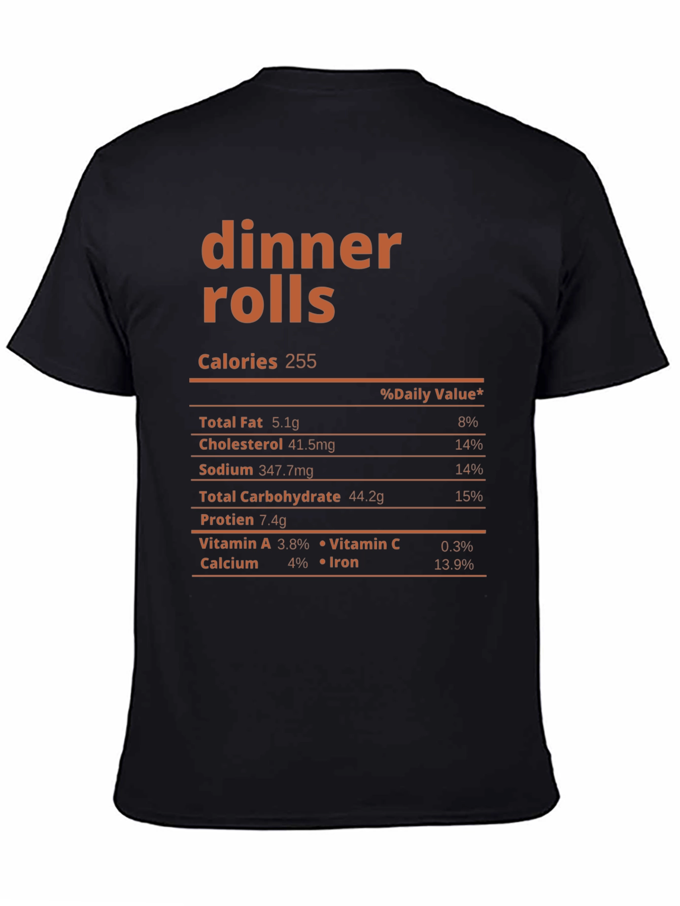 Dinner Rolls Nutrition Facts T-Shirt