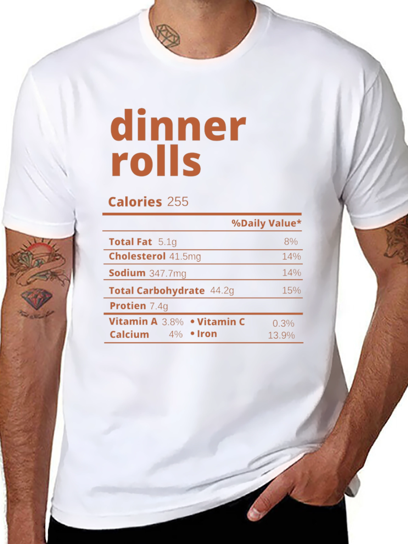 Dinner Rolls Nutrition Facts T-Shirt
