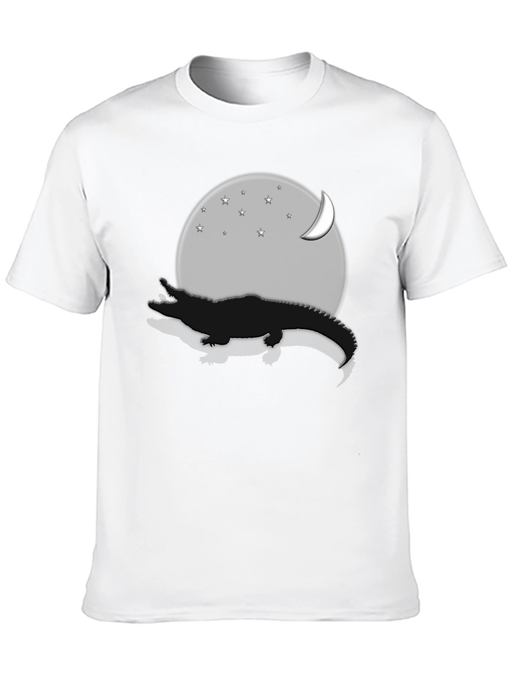 Crocodile Moon Stars Graphic T-Shirt