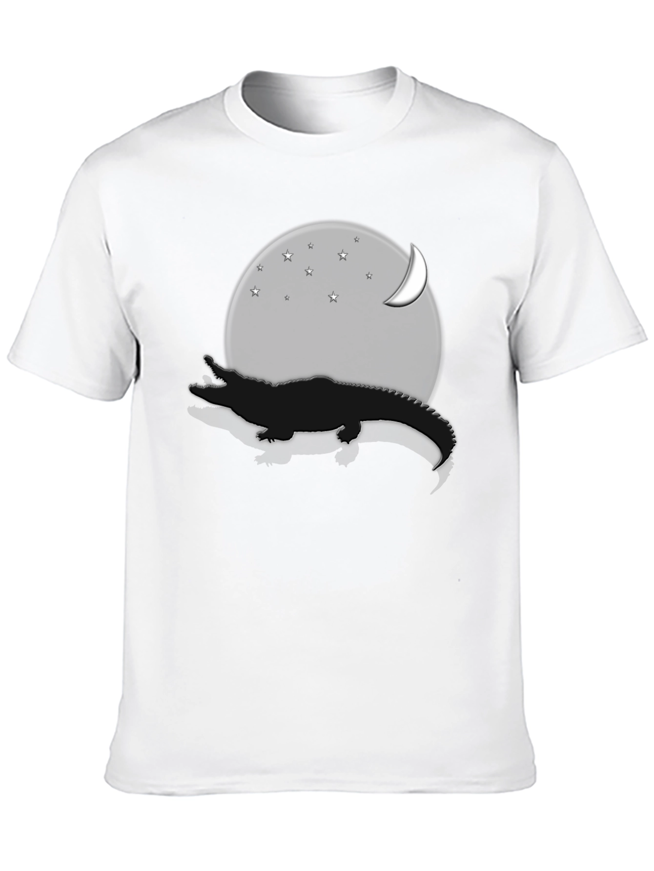 Crocodile Moon Stars Graphic T-Shirt