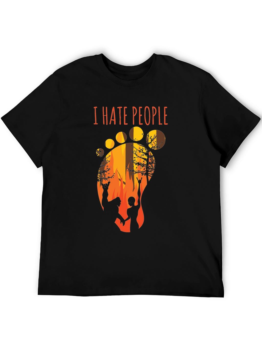 I Hate People Bigfoot Graphic T-Shirt