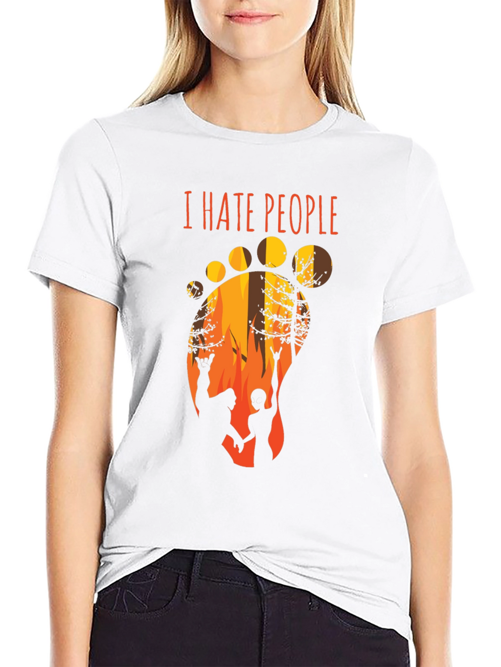 I Hate People Bigfoot Graphic T-Shirt