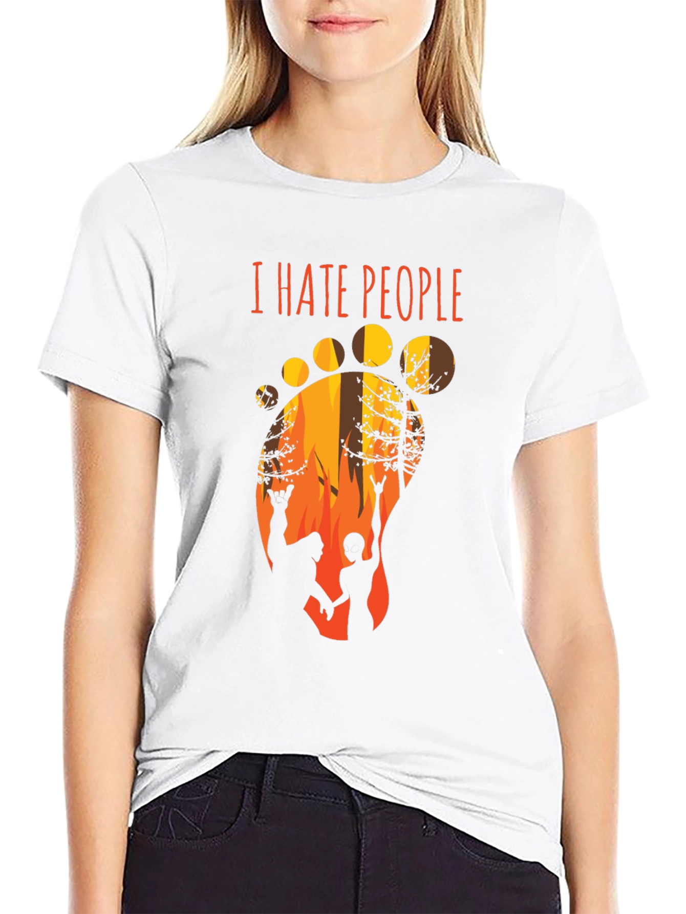 I Hate People Bigfoot Graphic T-Shirt
