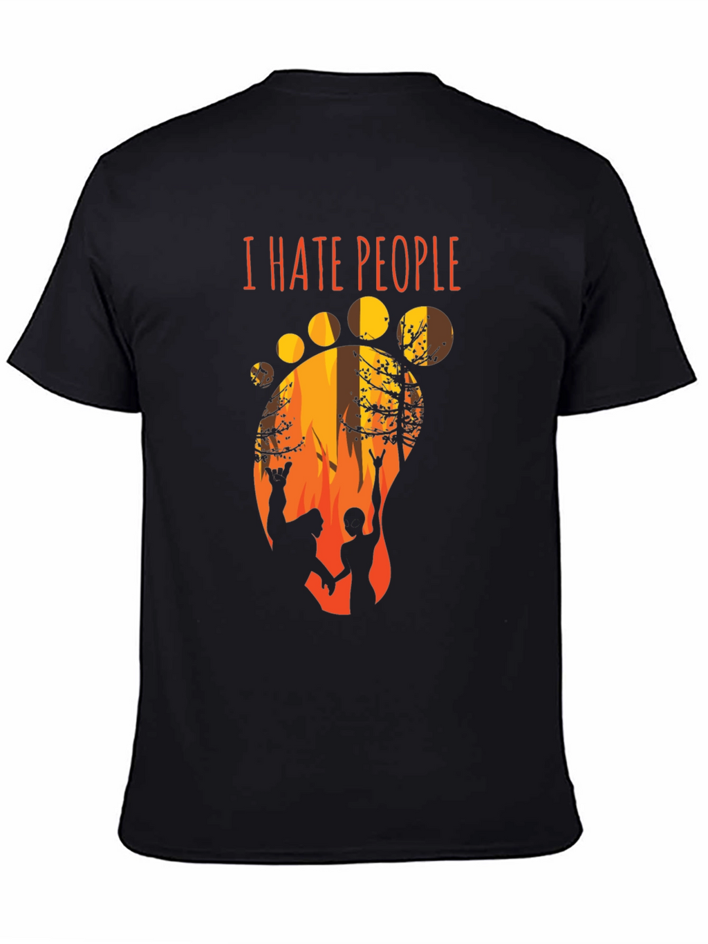 I Hate People Bigfoot Graphic T-Shirt