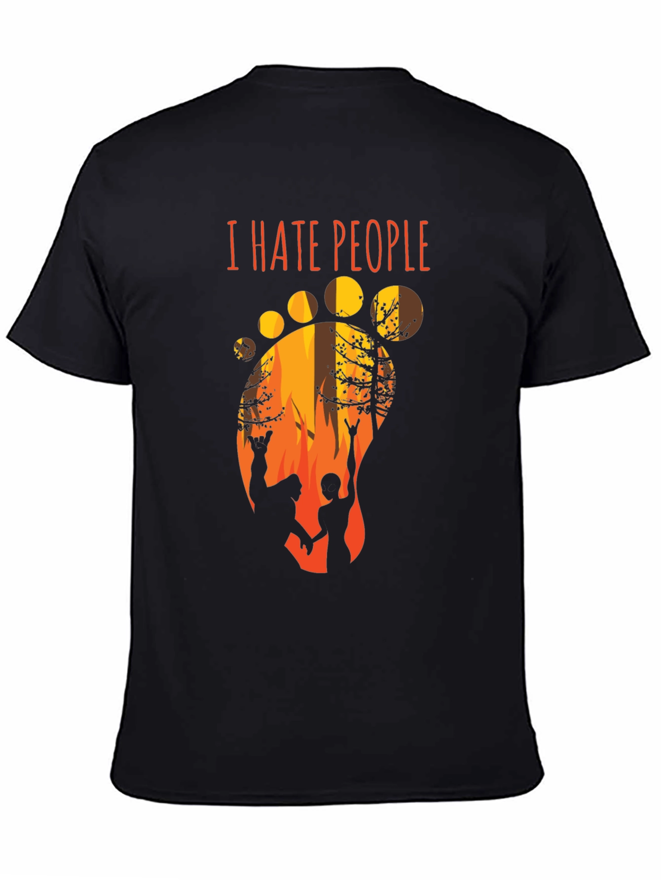 I Hate People Bigfoot Graphic T-Shirt