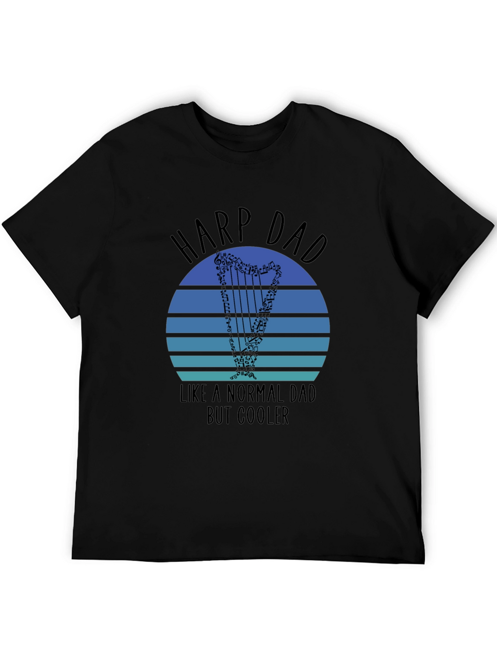 Harp Dad T-Shirt - Cool Musician Father Tee