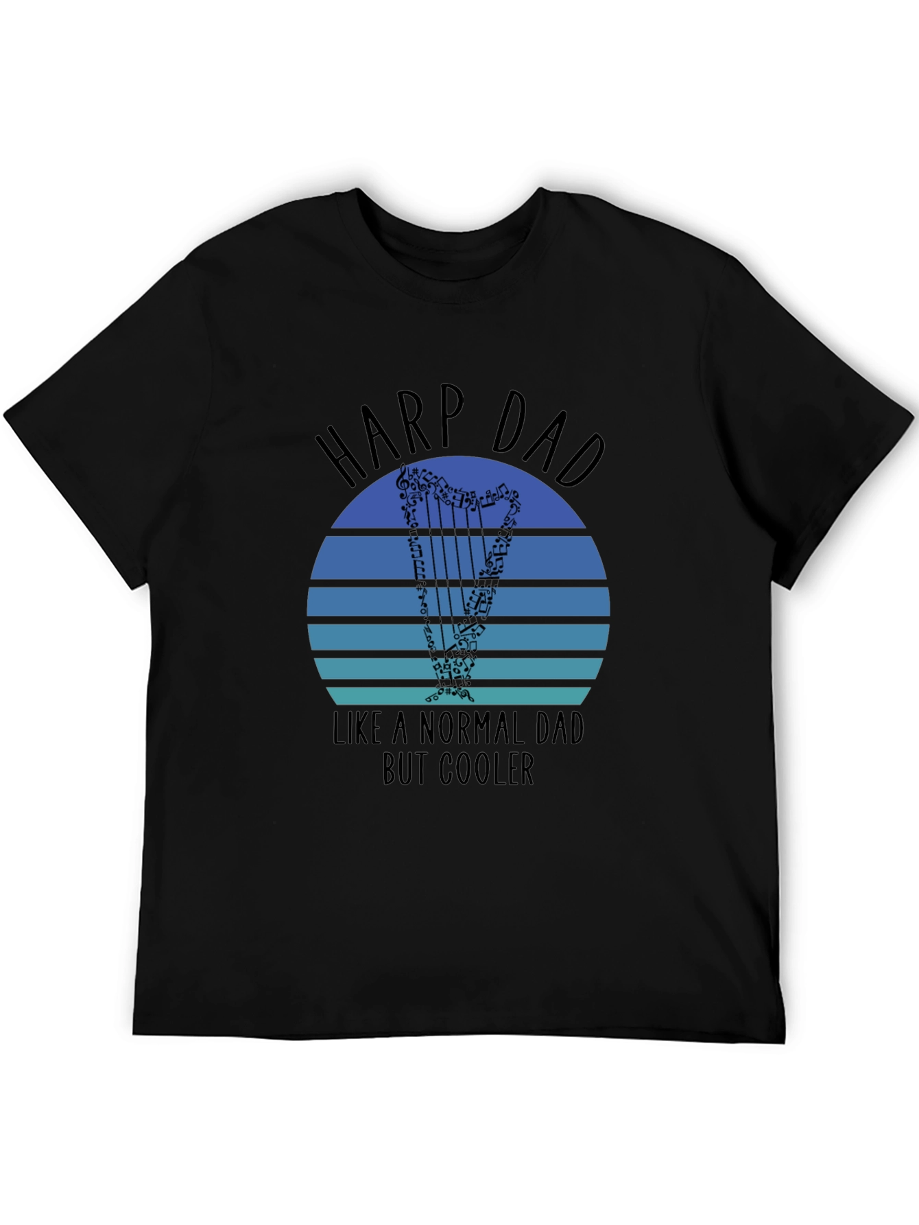 Harp Dad T-Shirt - Cool Musician Father Tee