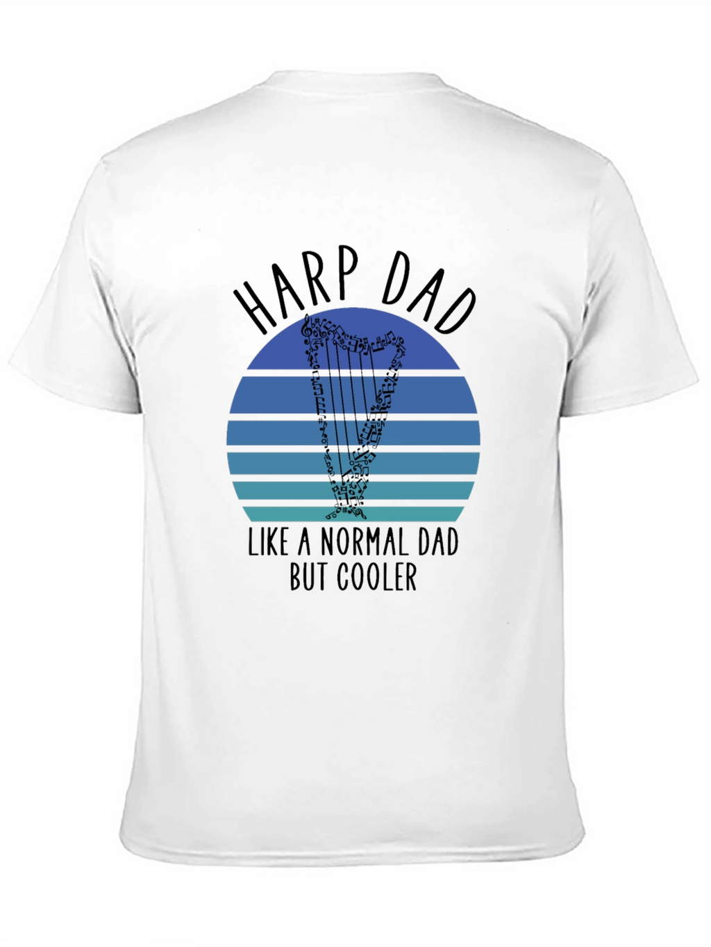 Harp Dad T-Shirt - Cool Musician Father Tee