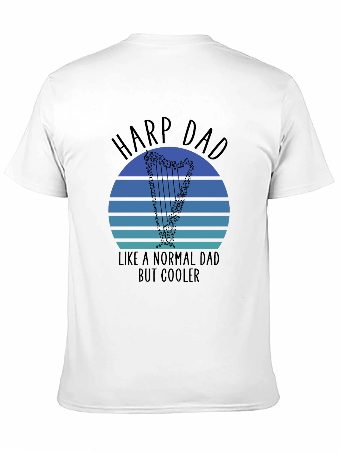 Harp Dad T-Shirt - Cool Musician Father Tee