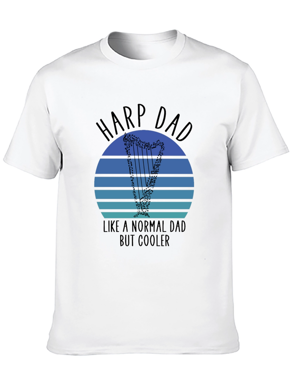 Harp Dad T-Shirt - Cool Musician Father Tee