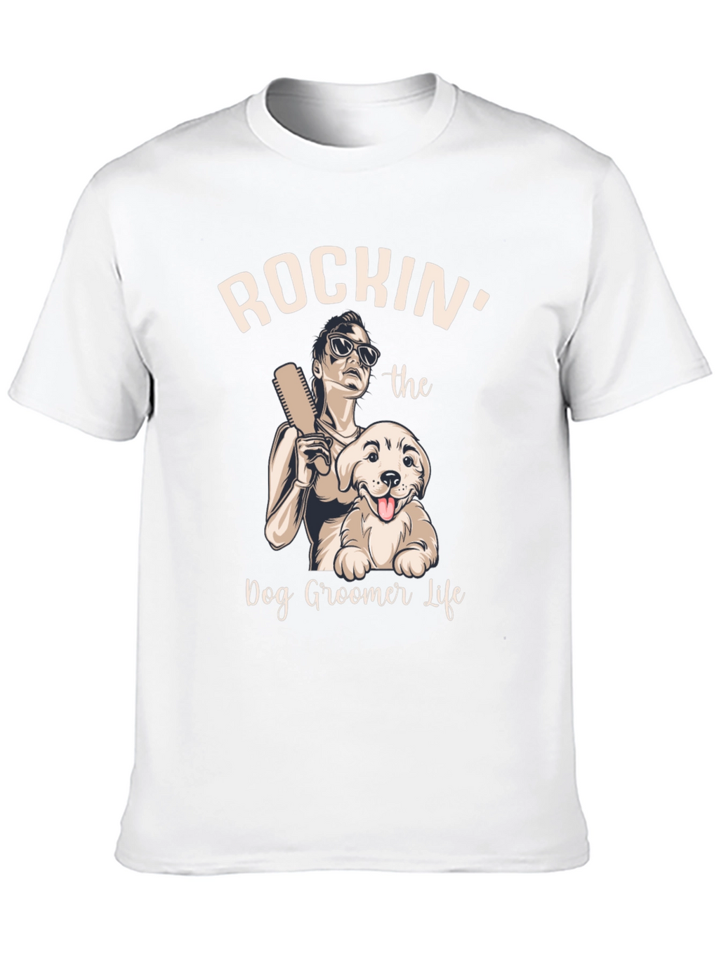 Rockin Dog Groomer Life Tee - Black