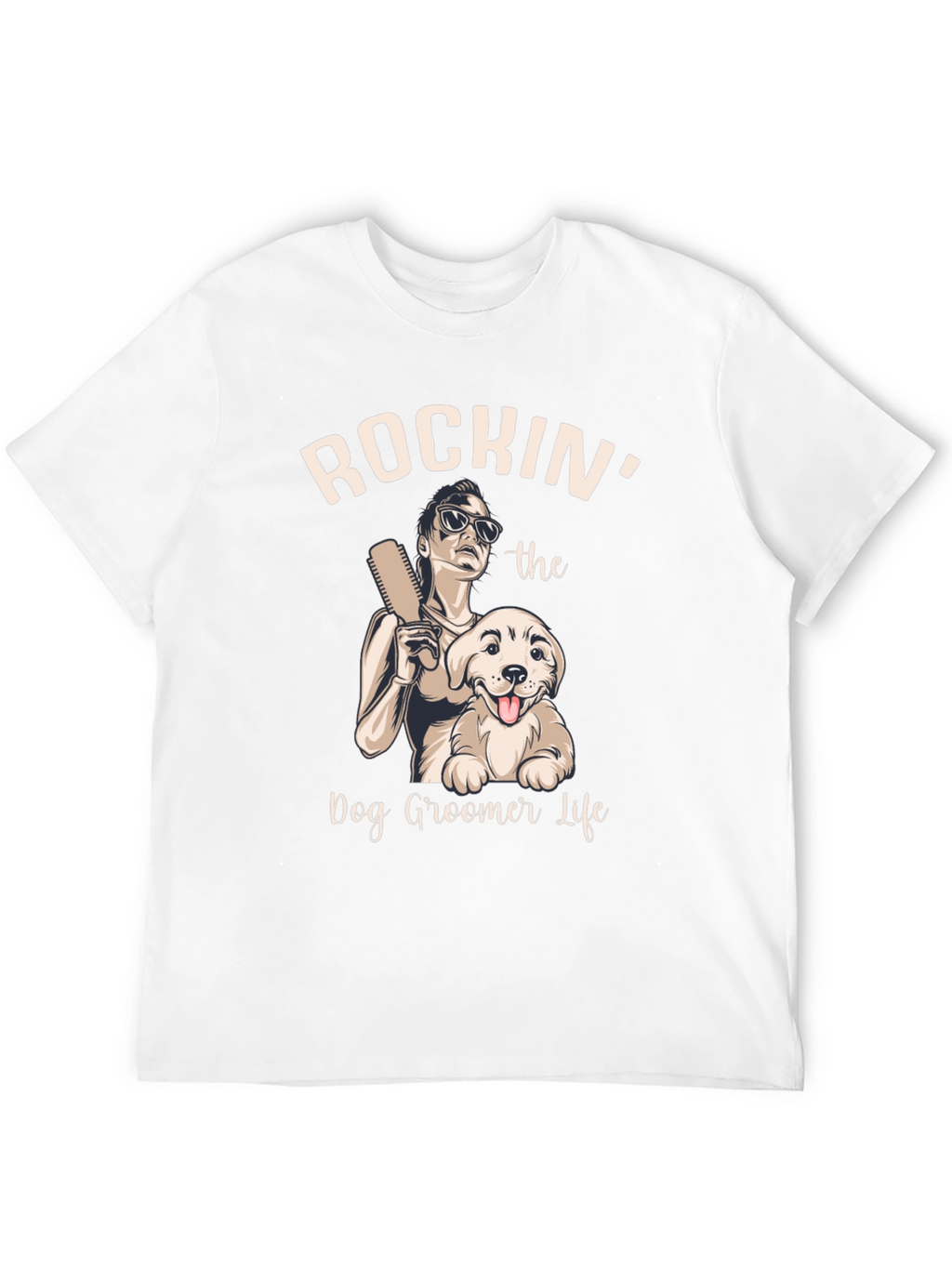 Rockin Dog Groomer Life Tee - Black