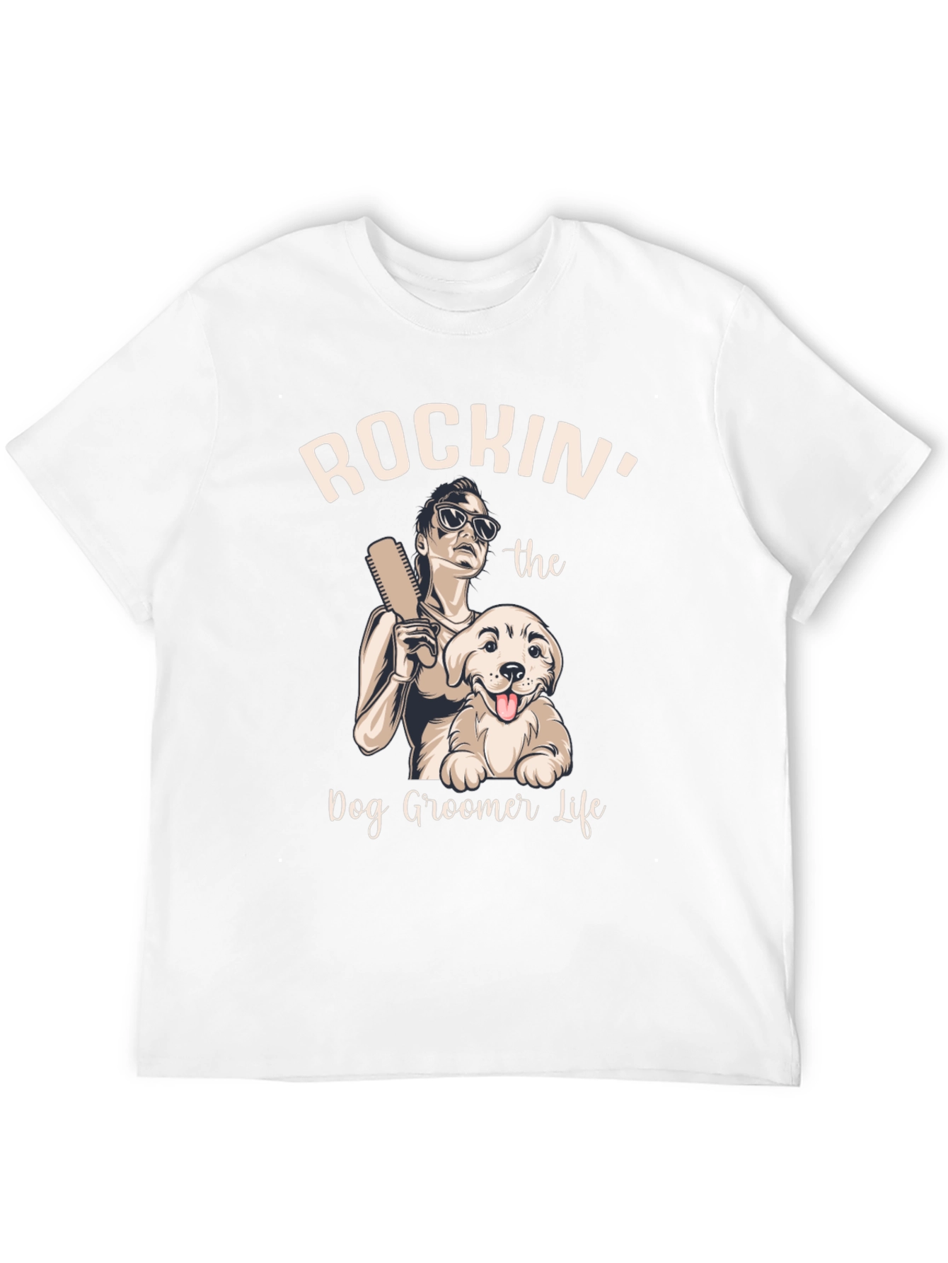 Rockin Dog Groomer Life Tee - Black