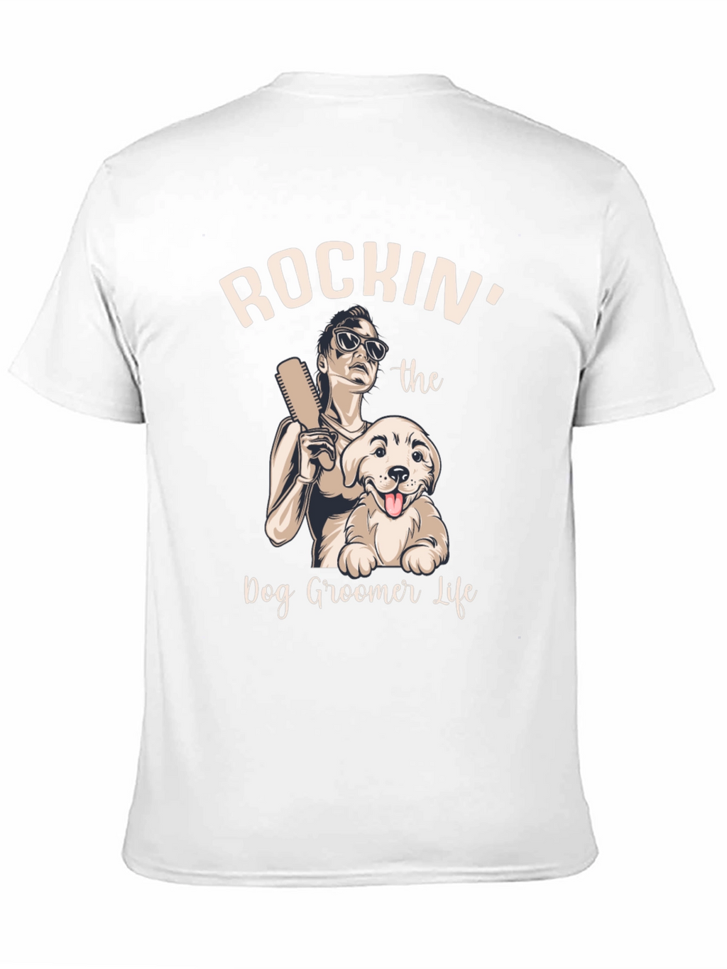 Rockin Dog Groomer Life Tee - Black