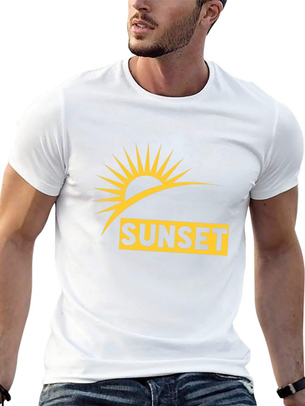 Sunset Graphic T-Shirt - Black Casual Wear