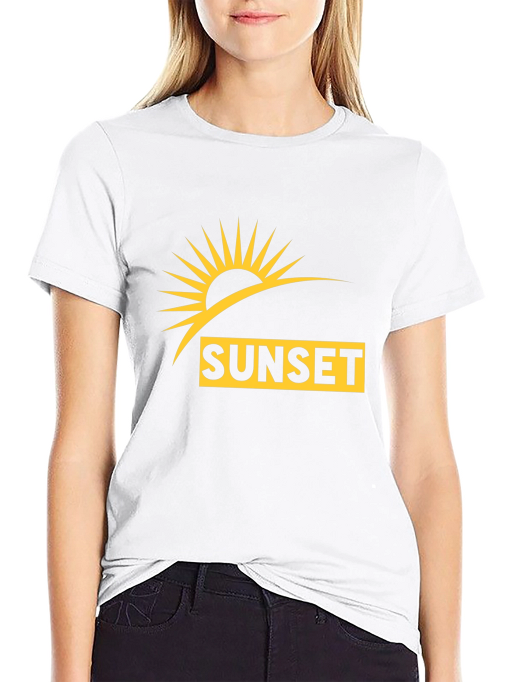 Sunset Graphic T-Shirt - Black Casual Wear