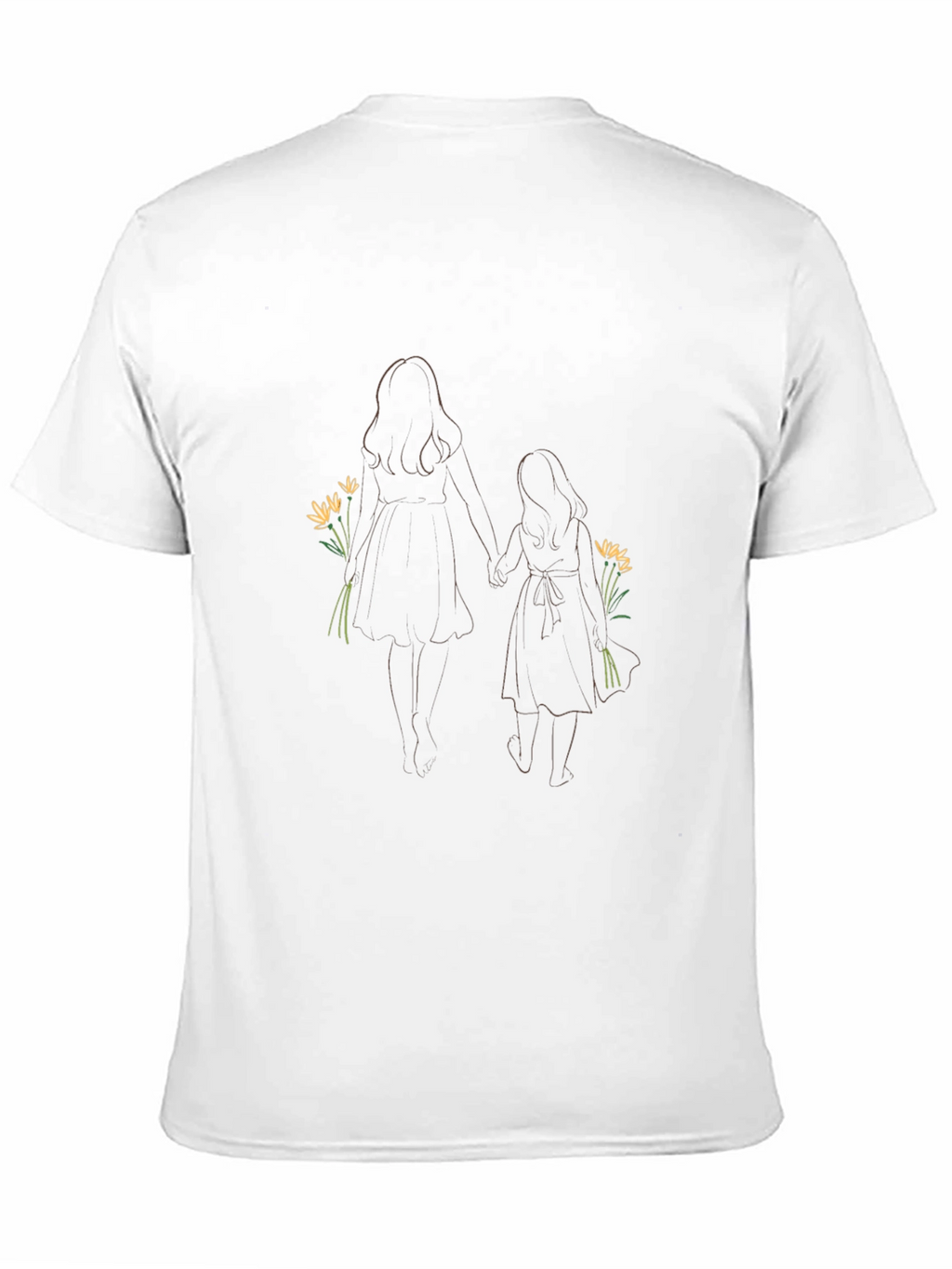 Mother Daughter Floral T-Shirt - Black
