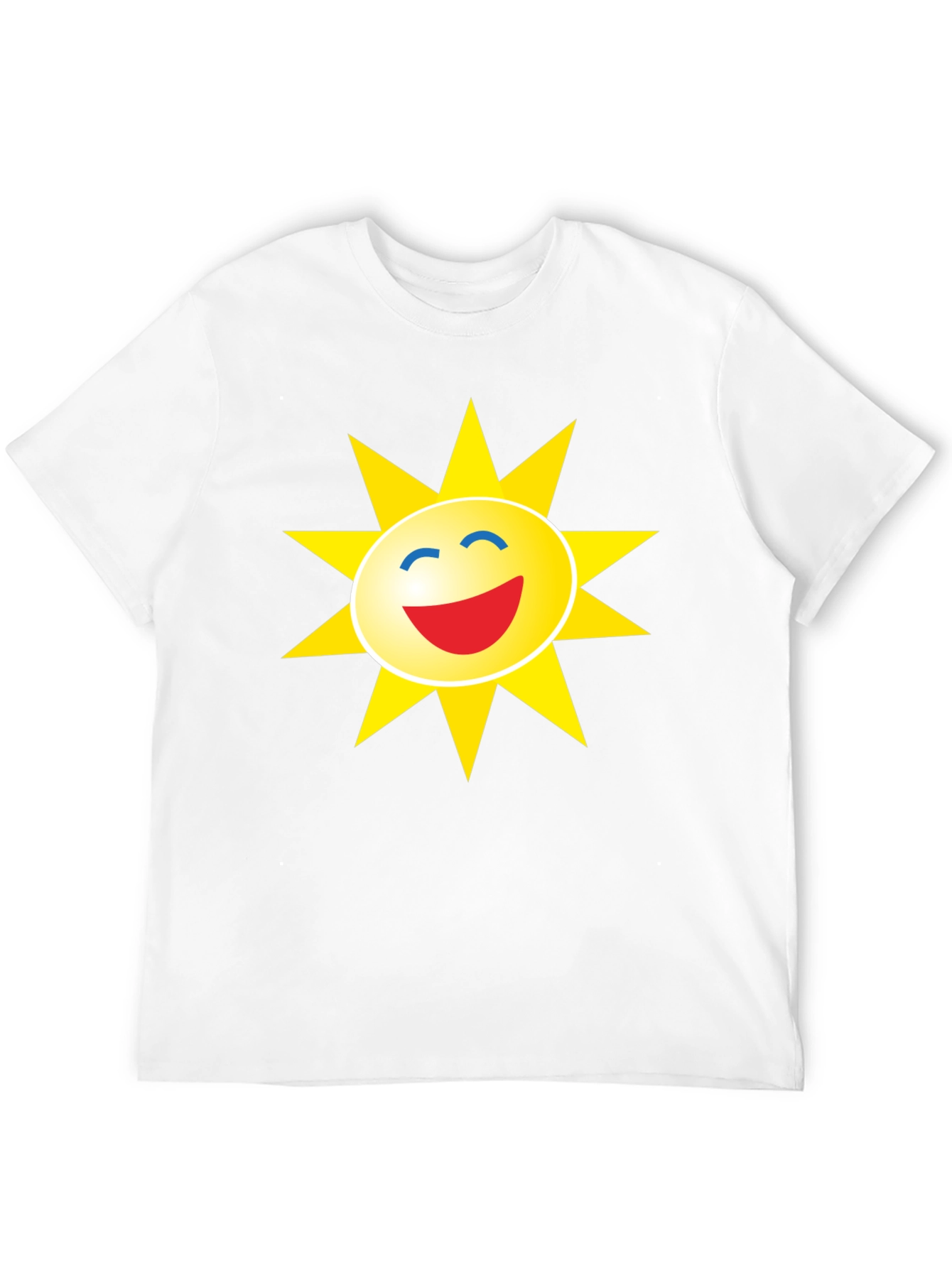 Smiley Sun Graphic Black T-Shirt
