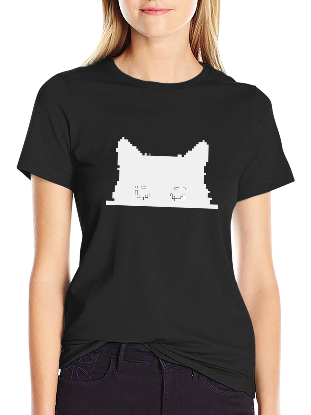 Pixel Cat T-Shirt - Retro Gaming Style