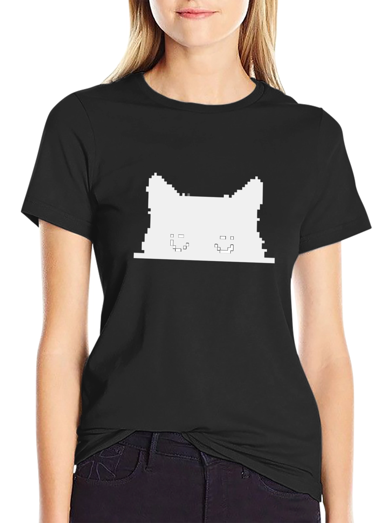 Pixel Cat T-Shirt - Retro Gaming Style