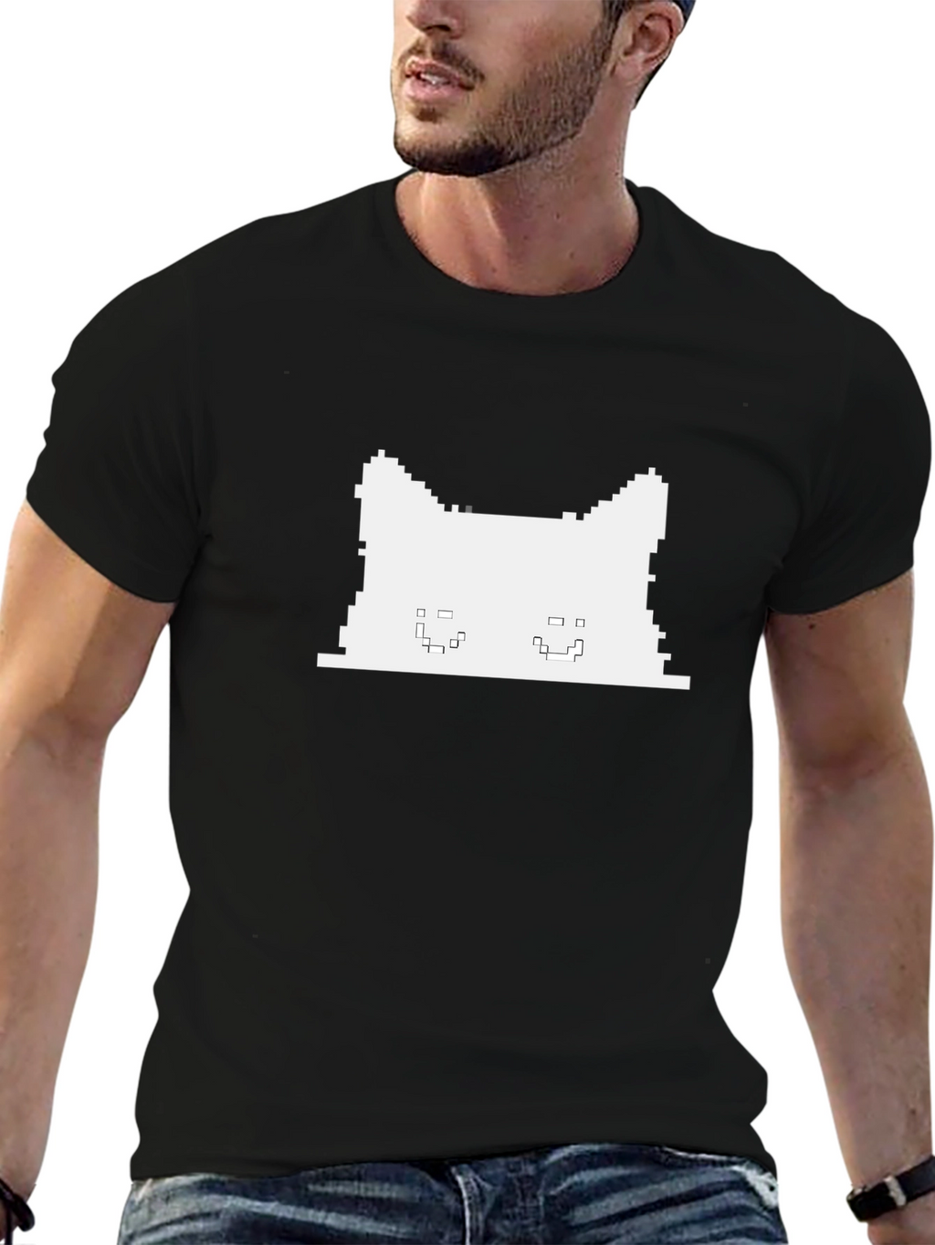 Pixel Cat T-Shirt - Retro Gaming Style