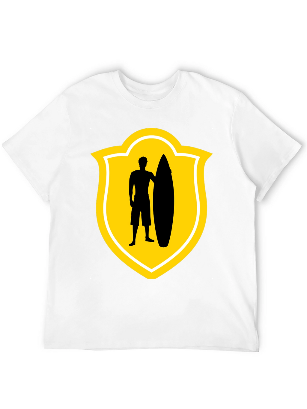 Surfer Silhouette Tee - Black Graphic T-Shirt