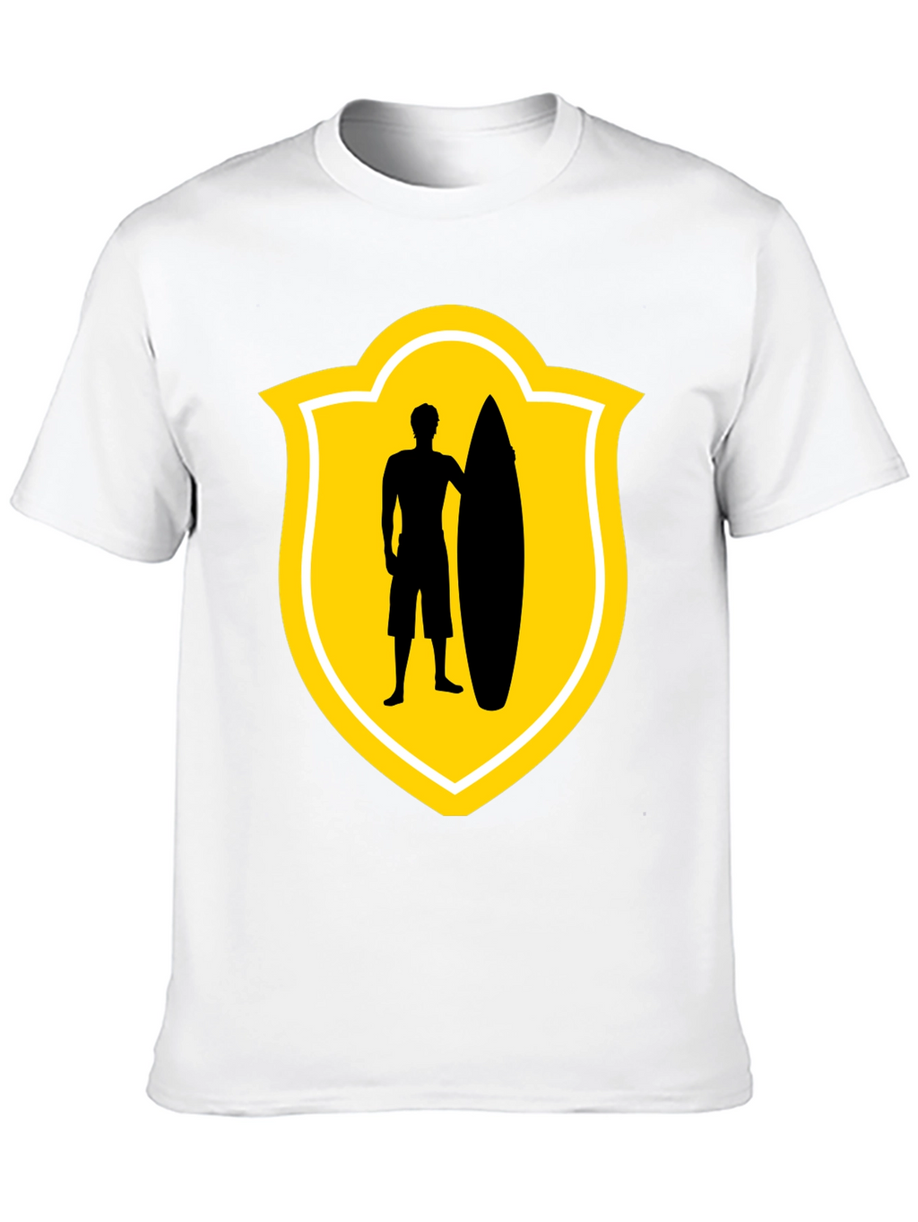 Surfer Silhouette Tee - Black Graphic T-Shirt