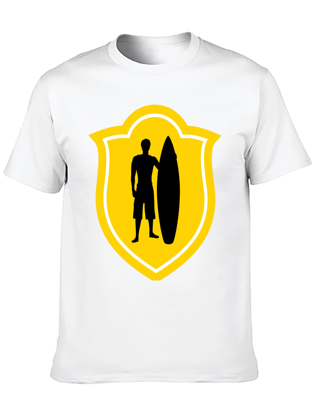Surfer Silhouette Tee - Black Graphic T-Shirt
