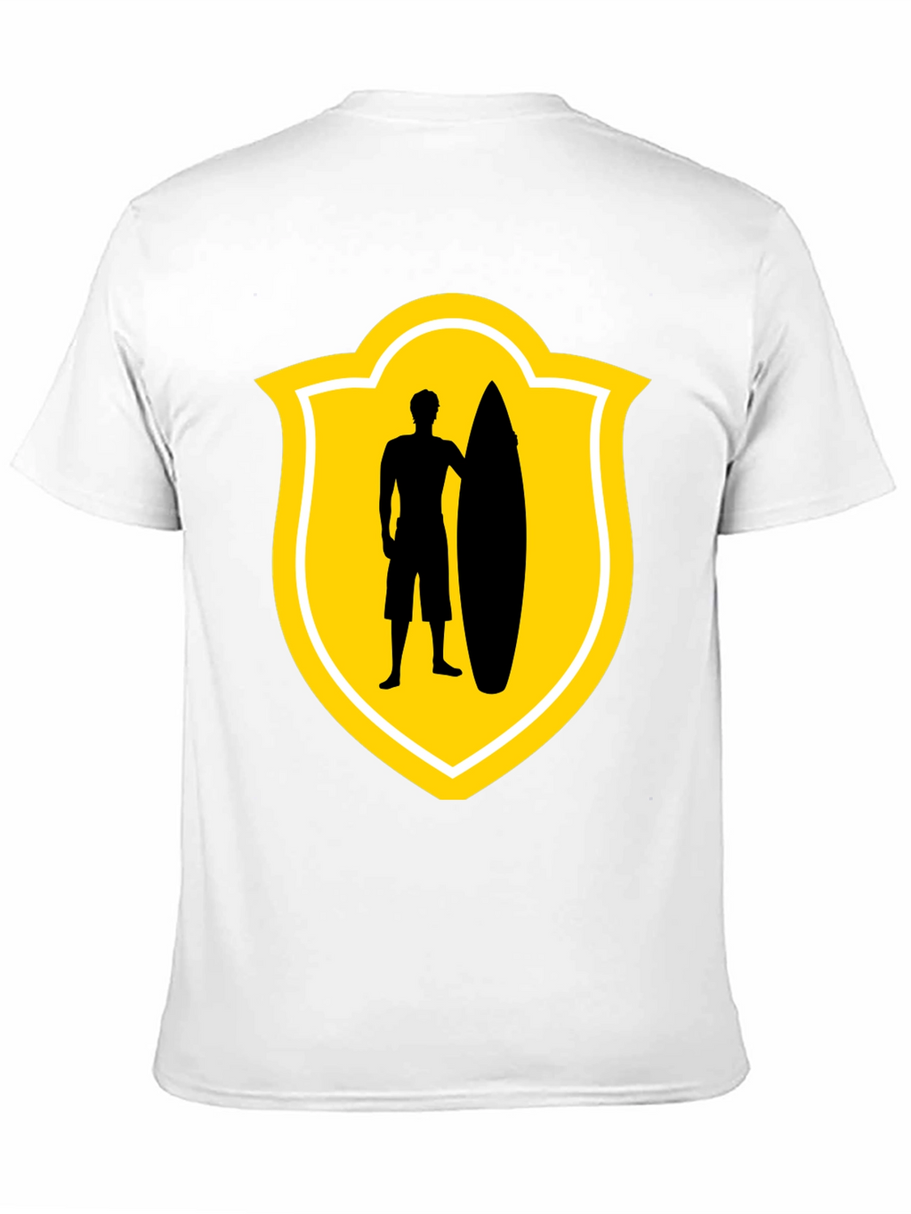 Surfer Silhouette Tee - Black Graphic T-Shirt