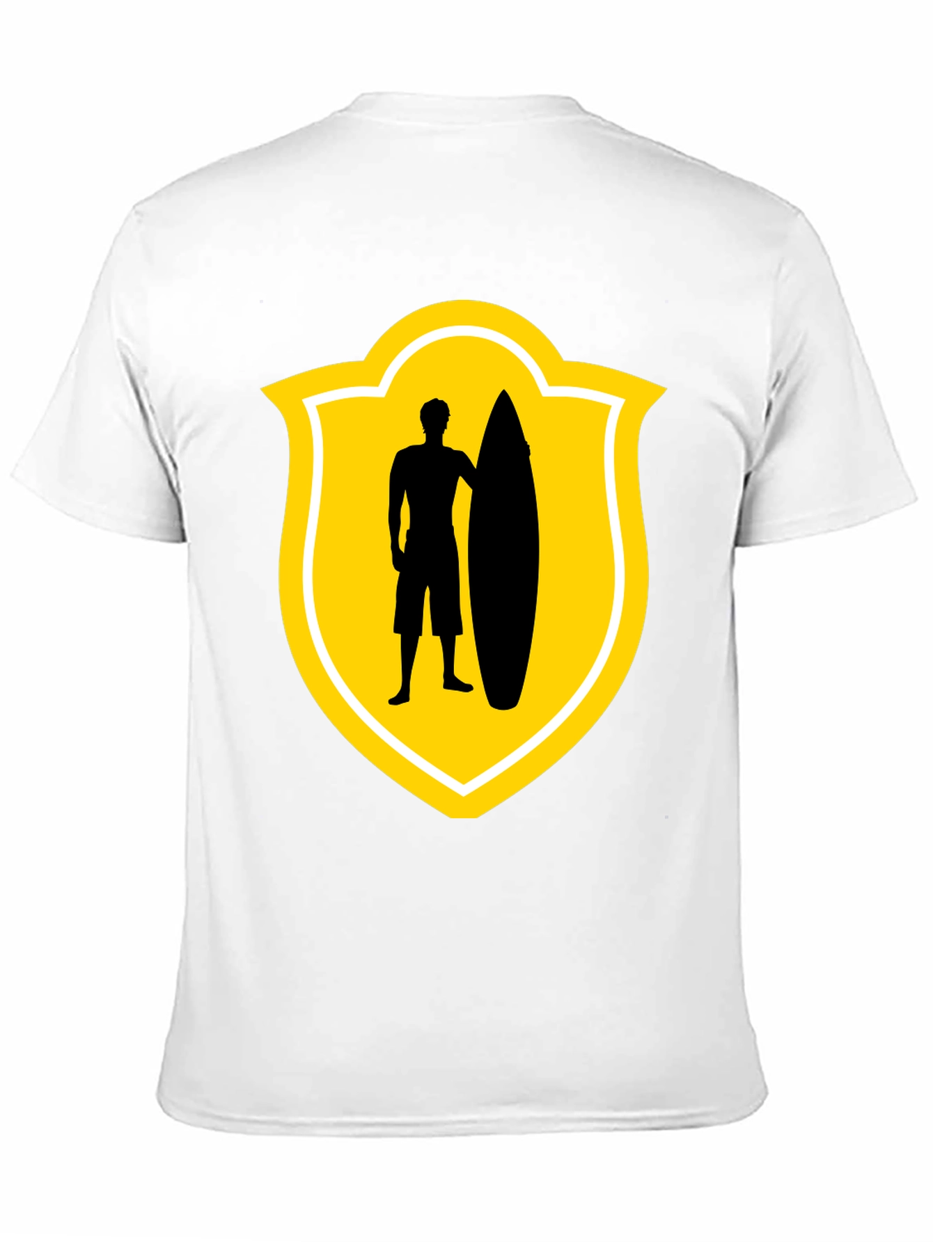 Surfer Silhouette Tee - Black Graphic T-Shirt